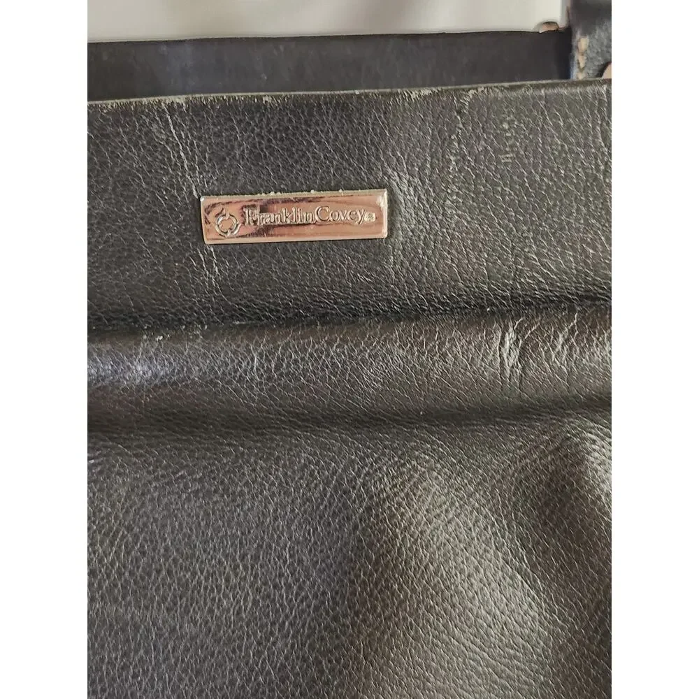 Franklin Covey Black Leather Buisness Computer Bag 12